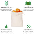 Wholesale Premium Custom Organic Drawstring Cotton Reusable Produce Muslin Bags for vegetable storage